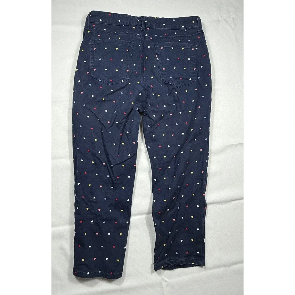 Charter Club Women's Heart Print Cropped Jeans Denim Pants Size‎ 10
